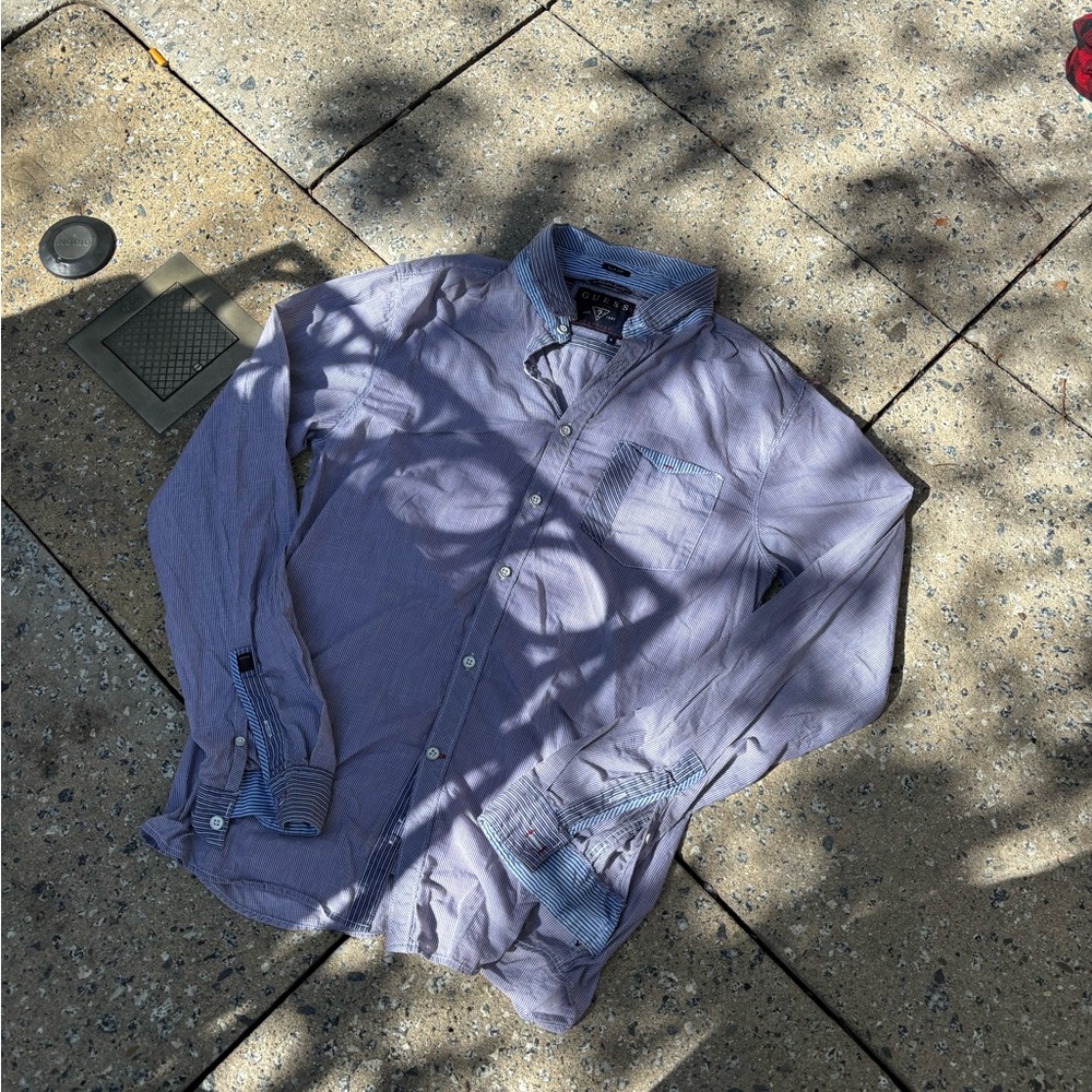 Guess Striped Purple Shirt